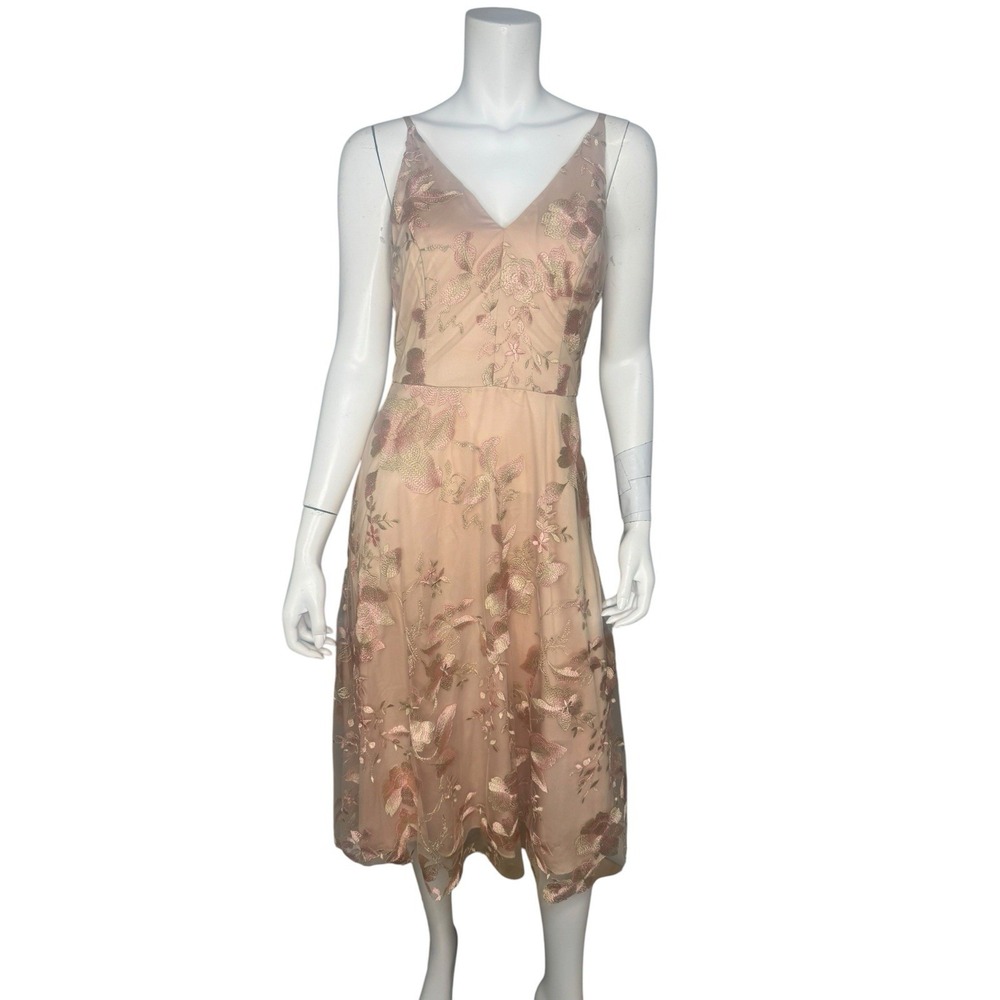Formal Dress Size 6 Sheer Overlay Embroidery Fairy Hoco Homecoming